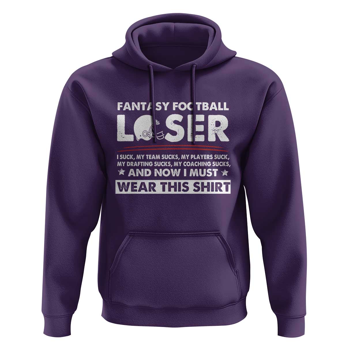 I Suck at Fantasy Football Hoodie Funny Loser Commissioner Draft Party Commish FFL - Wonder Print Shop