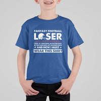 I Suck at Fantasy Football T Shirt For Kid Funny Loser Commissioner Draft Party Commish FFL - Wonder Print Shop