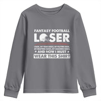 I Suck at Fantasy Football Youth Sweatshirt Funny Loser Commissioner Draft Party Commish FFL - Wonder Print Shop