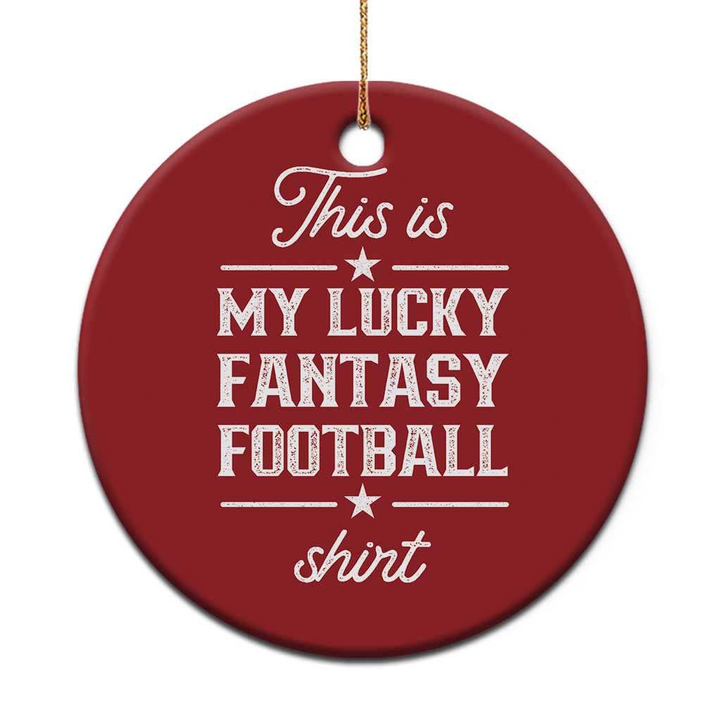 Lucky Fantasy Football Christmas Ornament Commissioner Draft Party Commish FFL - Wonder Print Shop