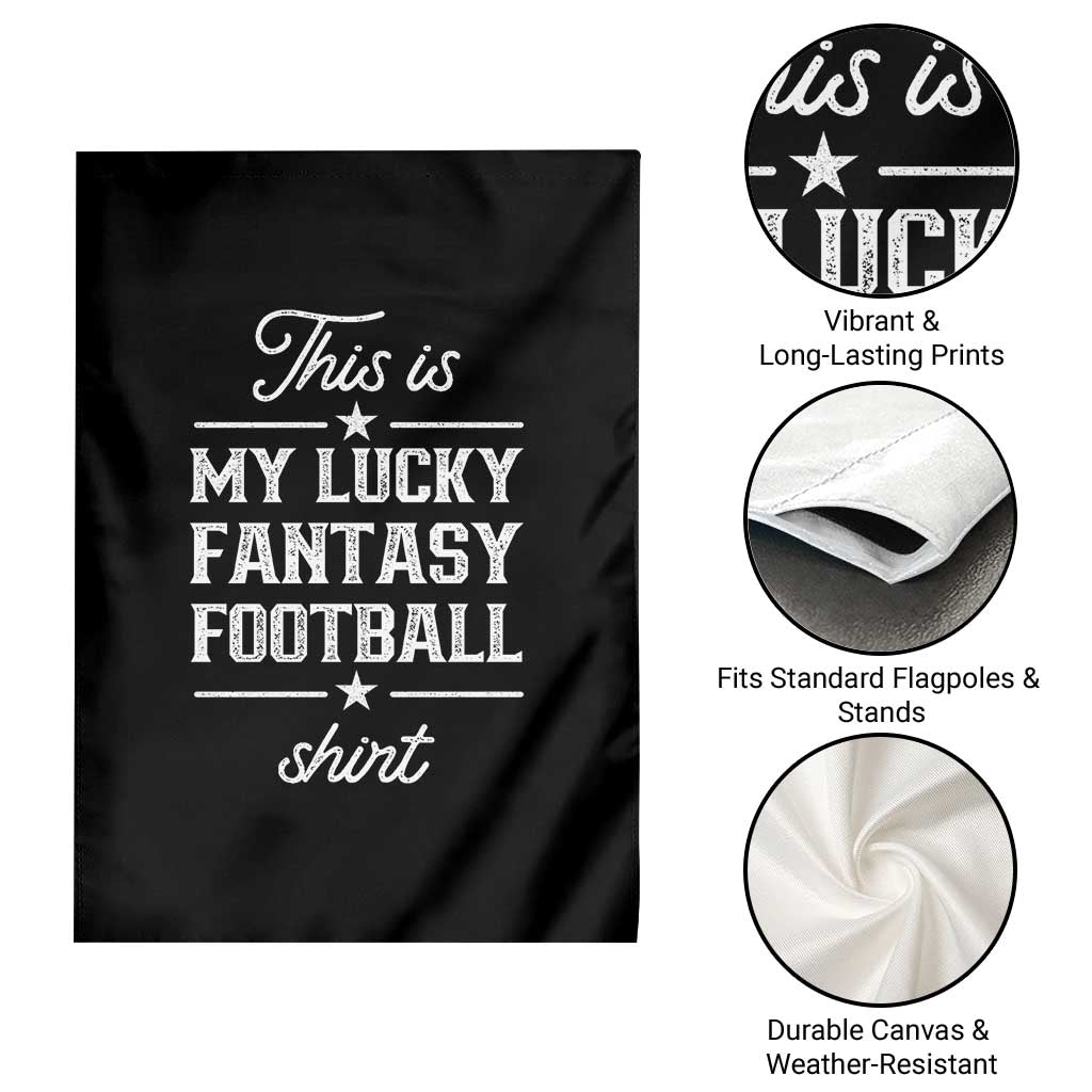 Lucky Fantasy Football Garden Flag Commissioner Draft Party Commish FFL - Wonder Print Shop