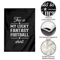 Lucky Fantasy Football Garden Flag Commissioner Draft Party Commish FFL - Wonder Print Shop