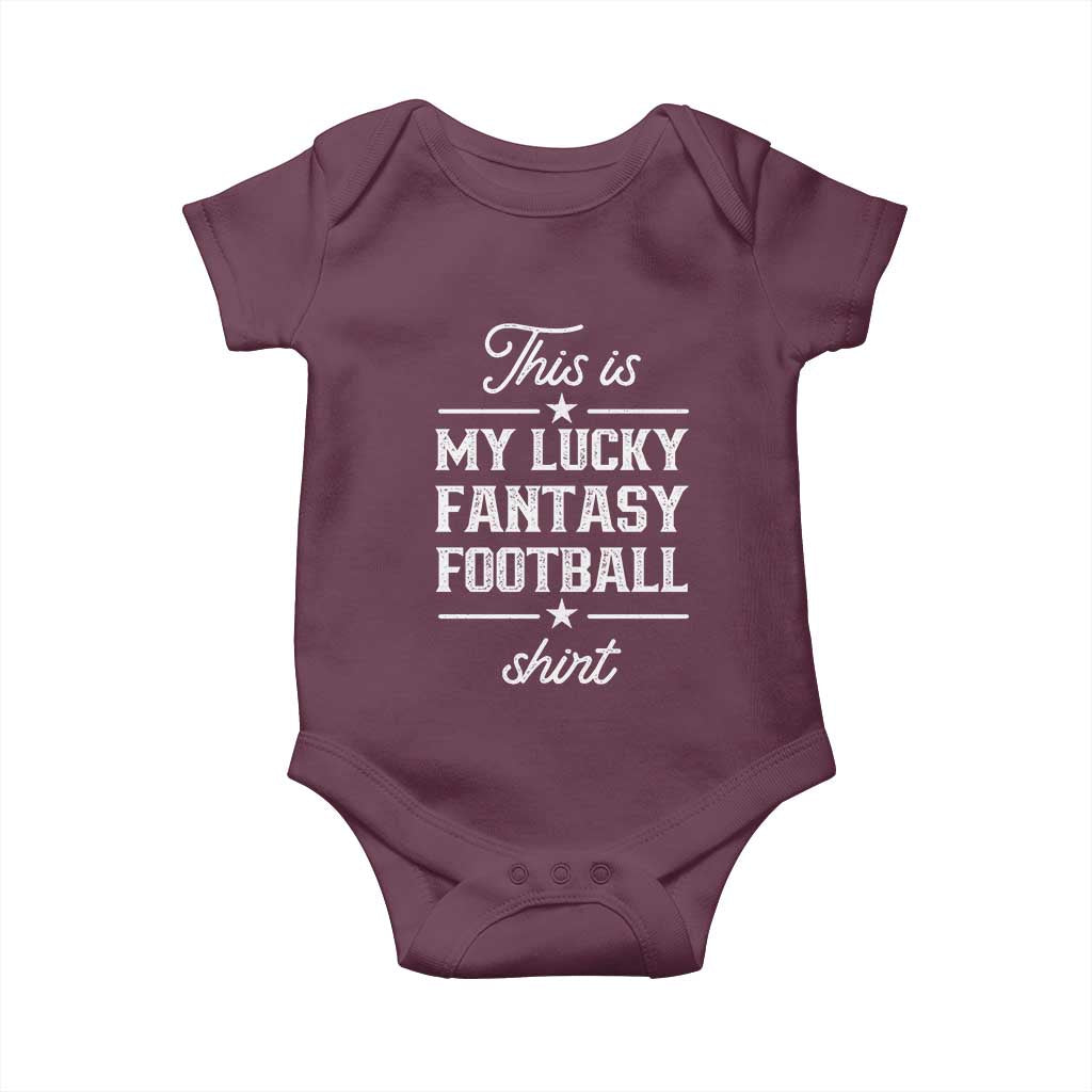 Lucky Fantasy Football Baby Onesie Commissioner Draft Party Commish FFL - Wonder Print Shop