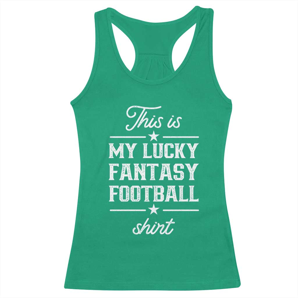 Lucky Fantasy Football Racerback Tank Top Commissioner Draft Party Commish FFL - Wonder Print Shop