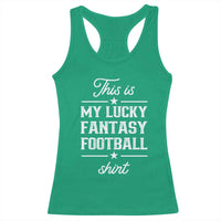 Lucky Fantasy Football Racerback Tank Top Commissioner Draft Party Commish FFL - Wonder Print Shop