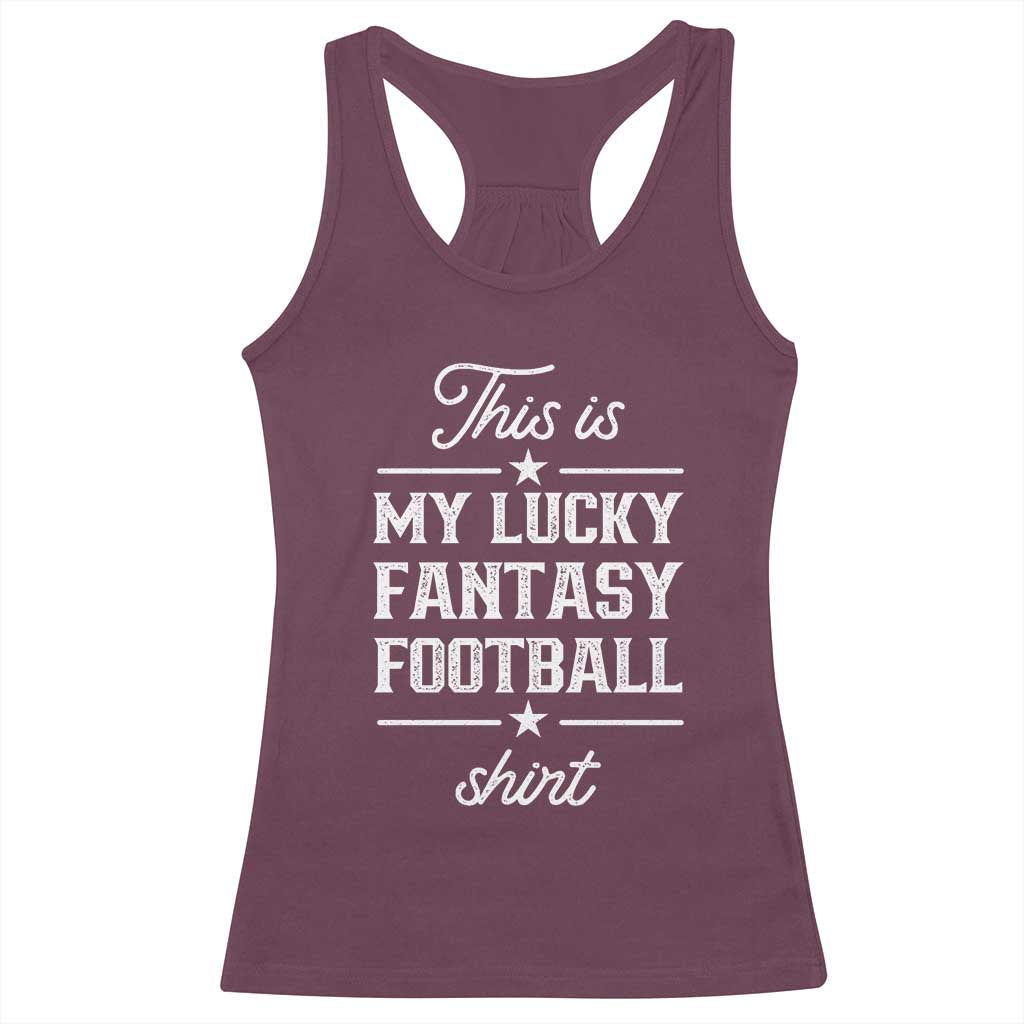 Lucky Fantasy Football Racerback Tank Top Commissioner Draft Party Commish FFL - Wonder Print Shop