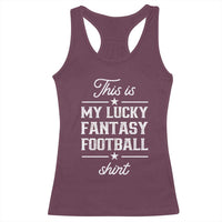 Lucky Fantasy Football Racerback Tank Top Commissioner Draft Party Commish FFL - Wonder Print Shop
