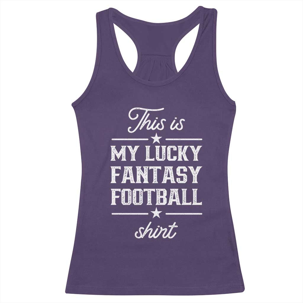 Lucky Fantasy Football Racerback Tank Top Commissioner Draft Party Commish FFL - Wonder Print Shop