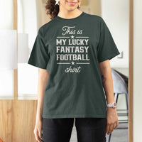 Lucky Fantasy Football T Shirt For Women Commissioner Draft Party Commish FFL - Wonder Print Shop