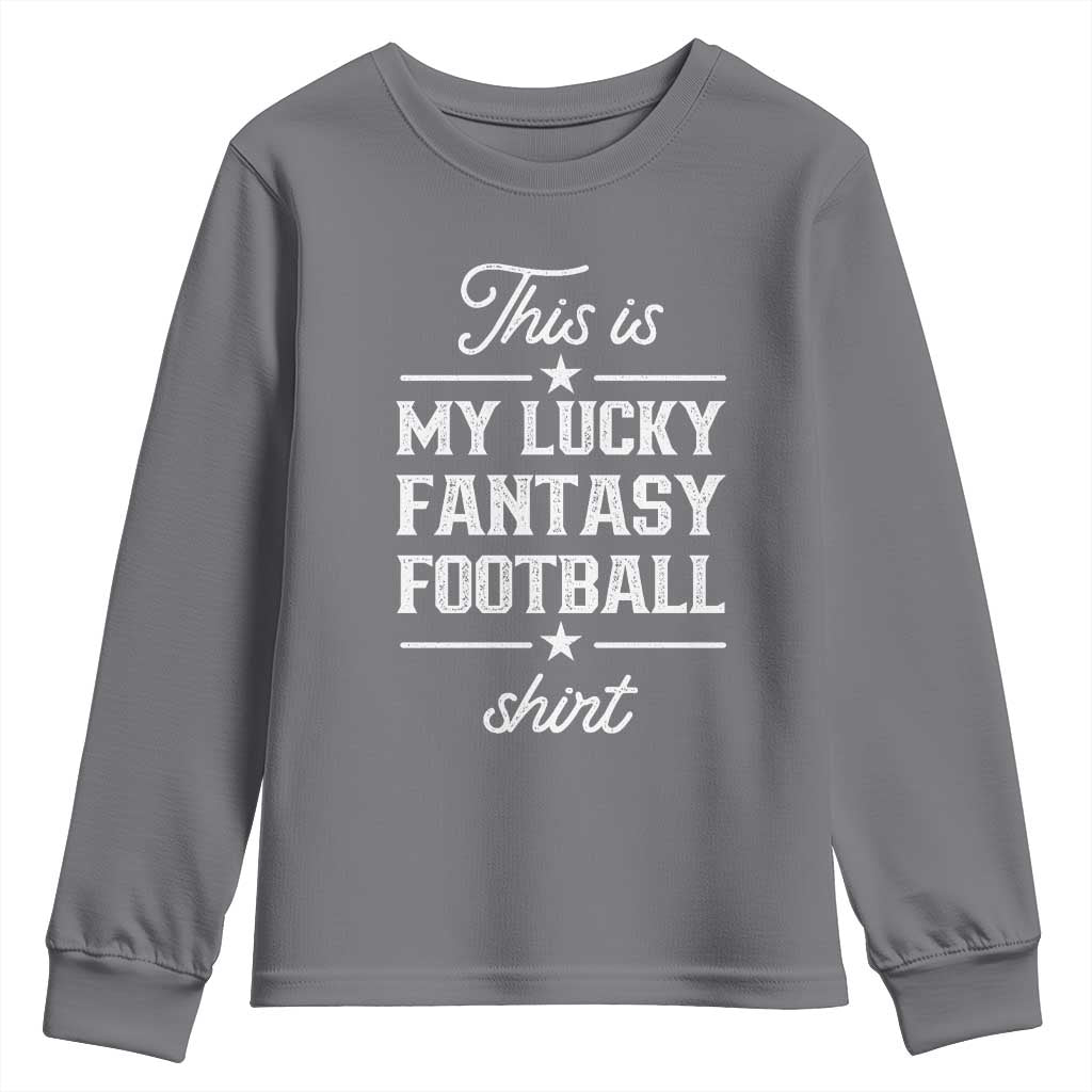 Lucky Fantasy Football Youth Sweatshirt Commissioner Draft Party Commish FFL - Wonder Print Shop