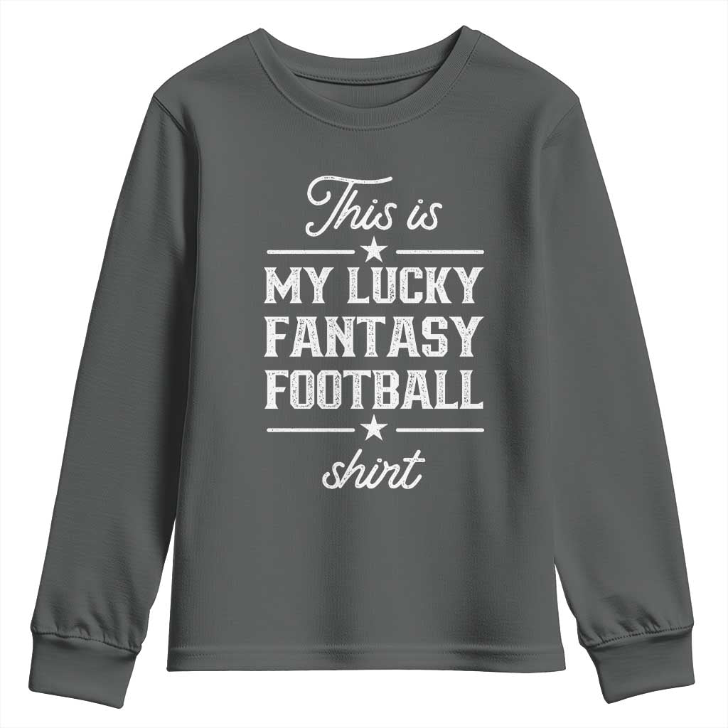 Lucky Fantasy Football Youth Sweatshirt Commissioner Draft Party Commish FFL - Wonder Print Shop
