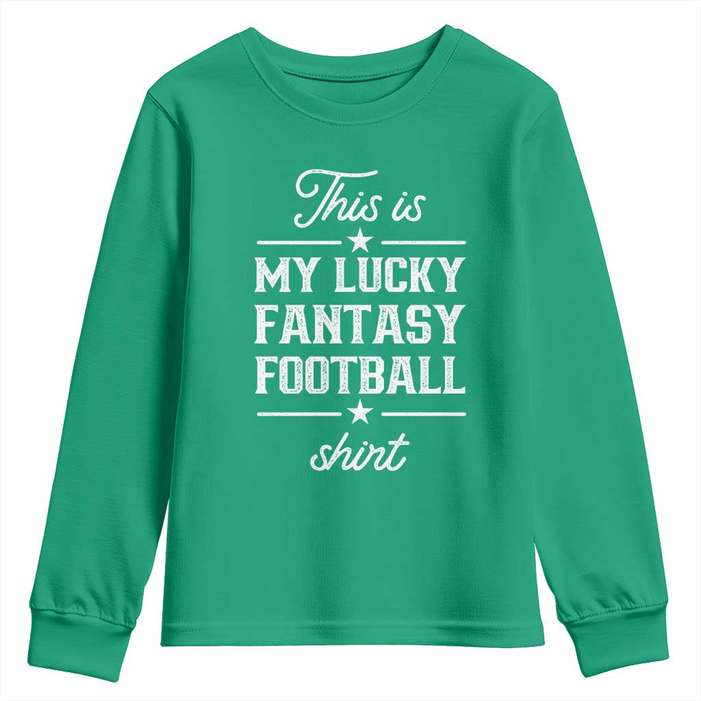Lucky Fantasy Football Youth Sweatshirt Commissioner Draft Party Commish FFL - Wonder Print Shop