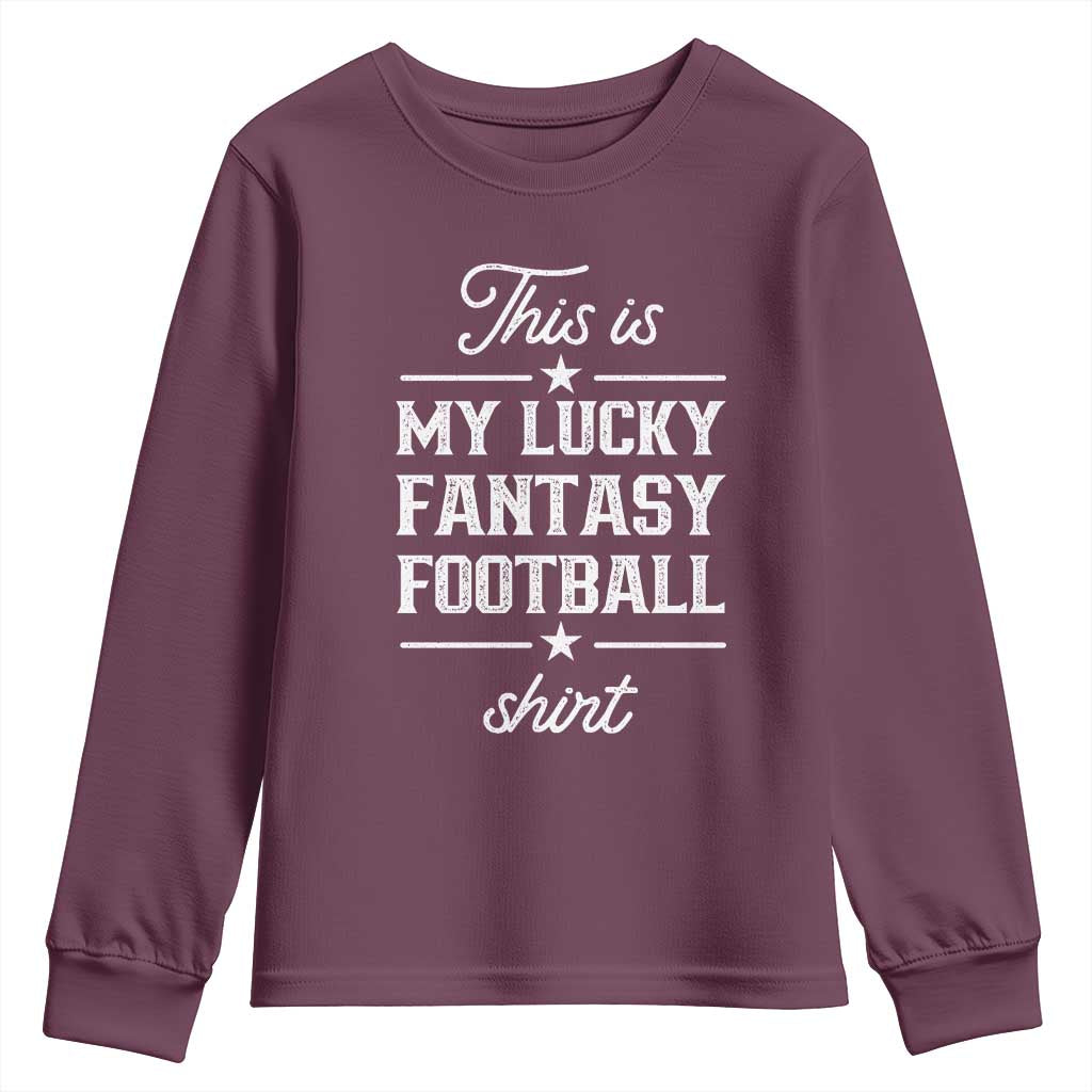 Lucky Fantasy Football Youth Sweatshirt Commissioner Draft Party Commish FFL - Wonder Print Shop