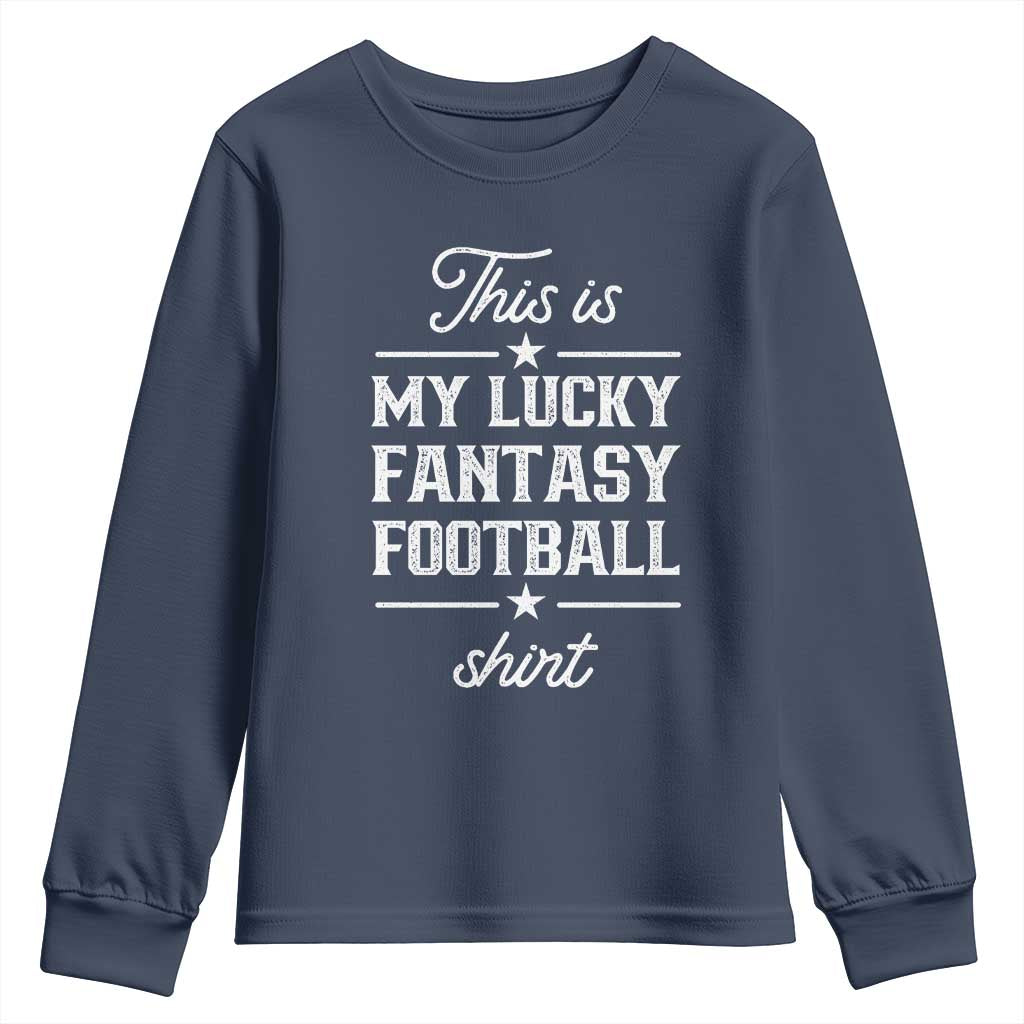 Lucky Fantasy Football Youth Sweatshirt Commissioner Draft Party Commish FFL - Wonder Print Shop