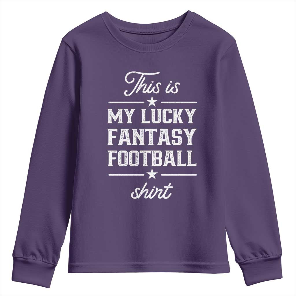 Lucky Fantasy Football Youth Sweatshirt Commissioner Draft Party Commish FFL - Wonder Print Shop