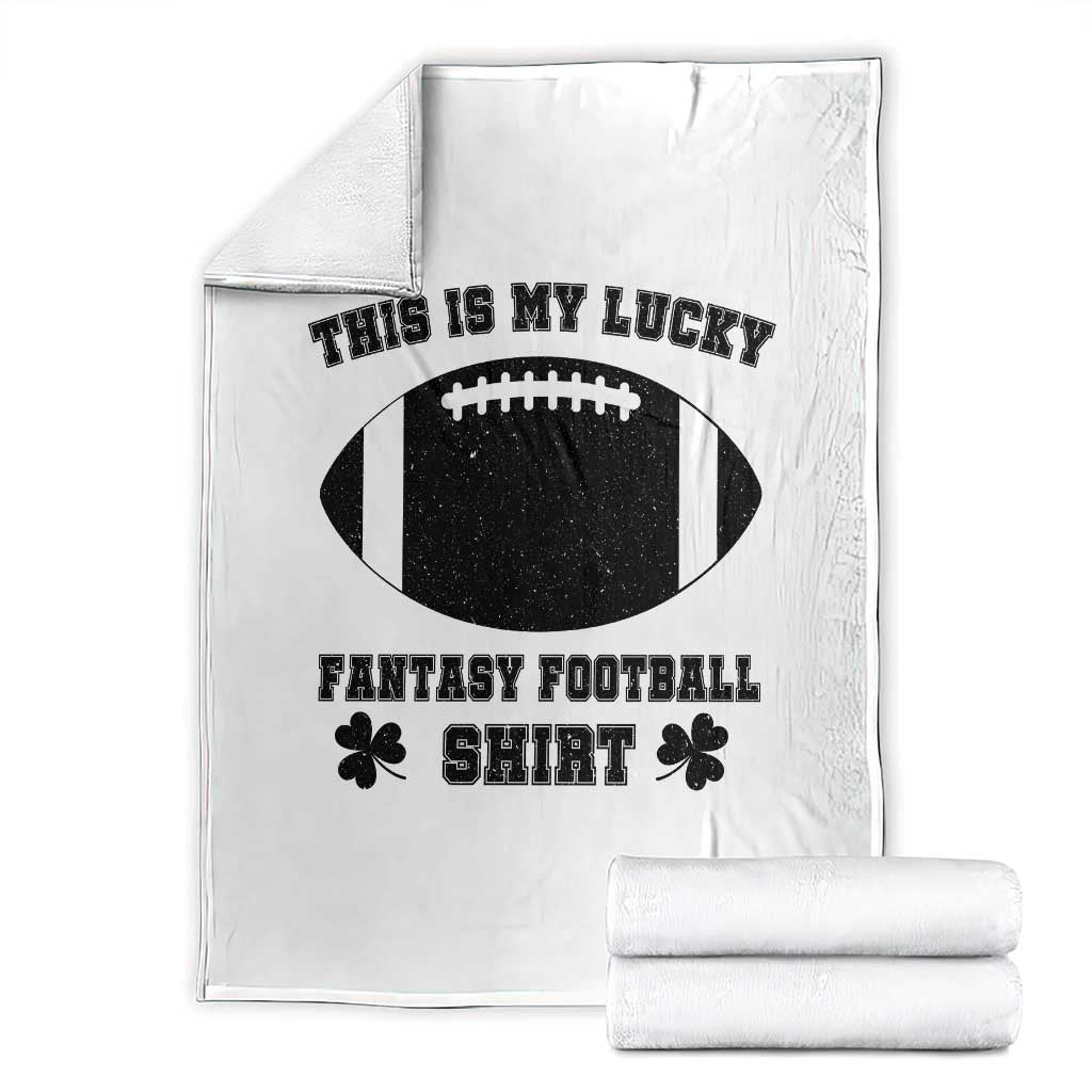Lucky Fantasy Football Throw Blanket Vintage Commissioner Draft Party Commish FFL - Wonder Print Shop