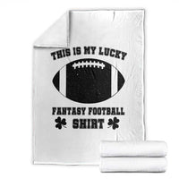 Lucky Fantasy Football Throw Blanket Vintage Commissioner Draft Party Commish FFL - Wonder Print Shop