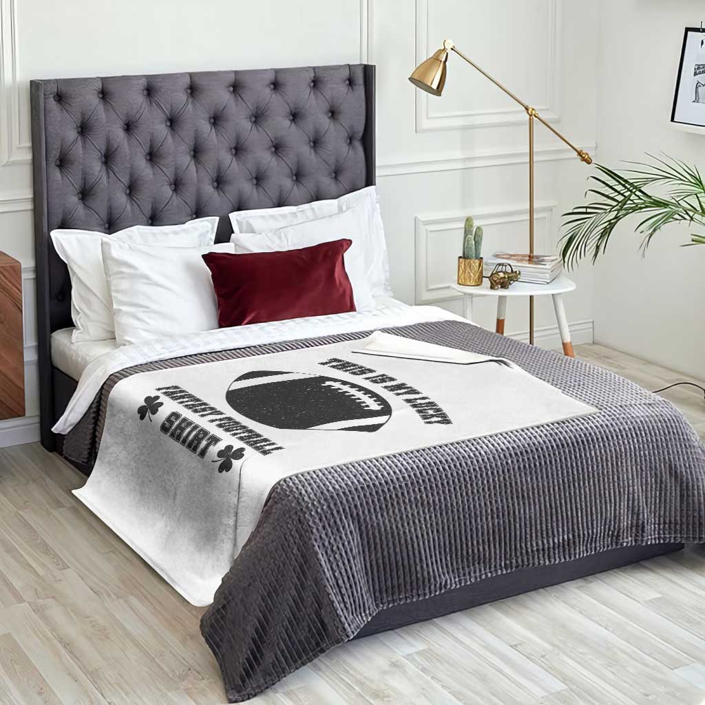 Lucky Fantasy Football Throw Blanket Vintage Commissioner Draft Party Commish FFL - Wonder Print Shop