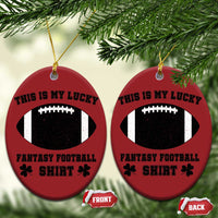 Lucky Fantasy Football Christmas Ornament Vintage Commissioner Draft Party Commish FFL - Wonder Print Shop