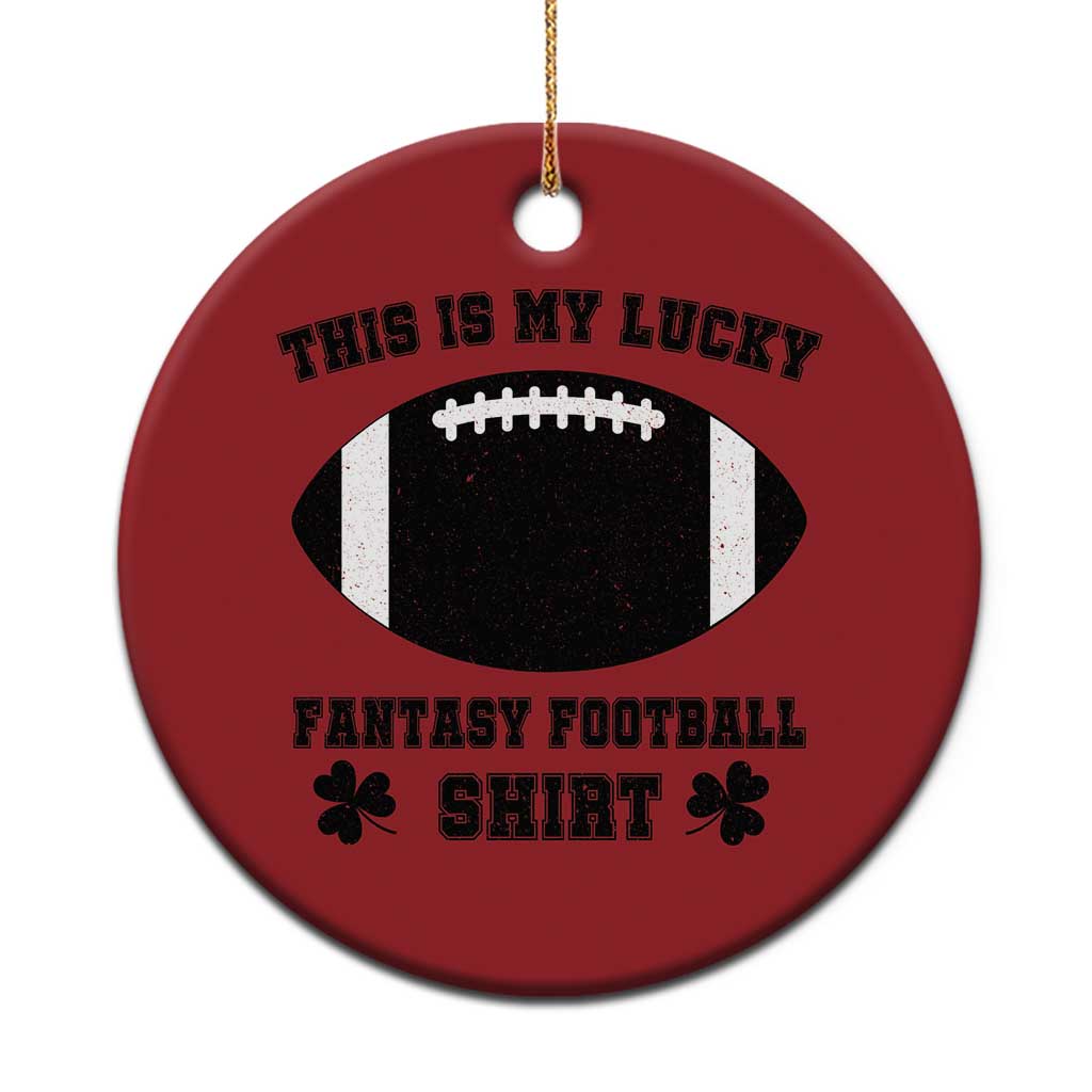 Lucky Fantasy Football Christmas Ornament Vintage Commissioner Draft Party Commish FFL - Wonder Print Shop