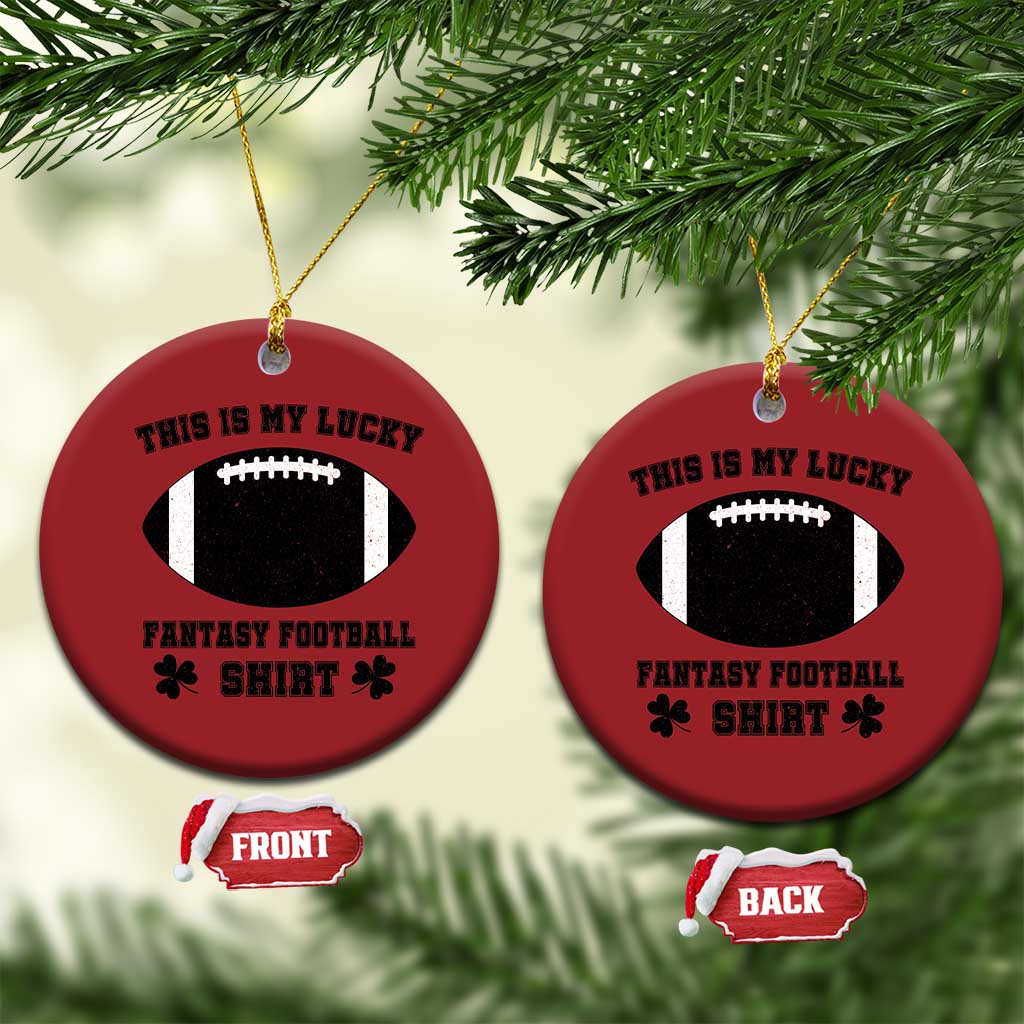 Lucky Fantasy Football Christmas Ornament Vintage Commissioner Draft Party Commish FFL - Wonder Print Shop