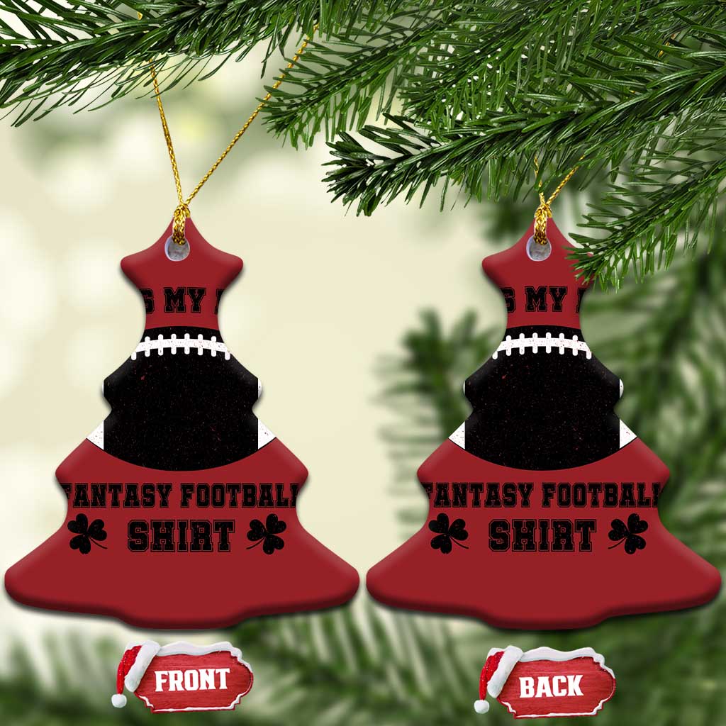 Lucky Fantasy Football Christmas Ornament Vintage Commissioner Draft Party Commish FFL - Wonder Print Shop