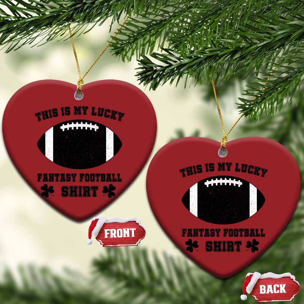 Lucky Fantasy Football Christmas Ornament Vintage Commissioner Draft Party Commish FFL - Wonder Print Shop