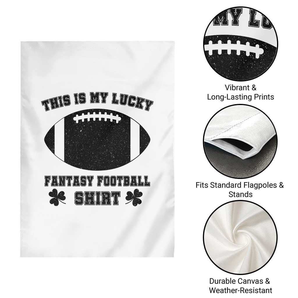 Lucky Fantasy Football Garden Flag Vintage Commissioner Draft Party Commish FFL - Wonder Print Shop