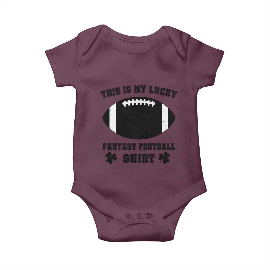Lucky Fantasy Football Baby Onesie Vintage Commissioner Draft Party Commish FFL - Wonder Print Shop