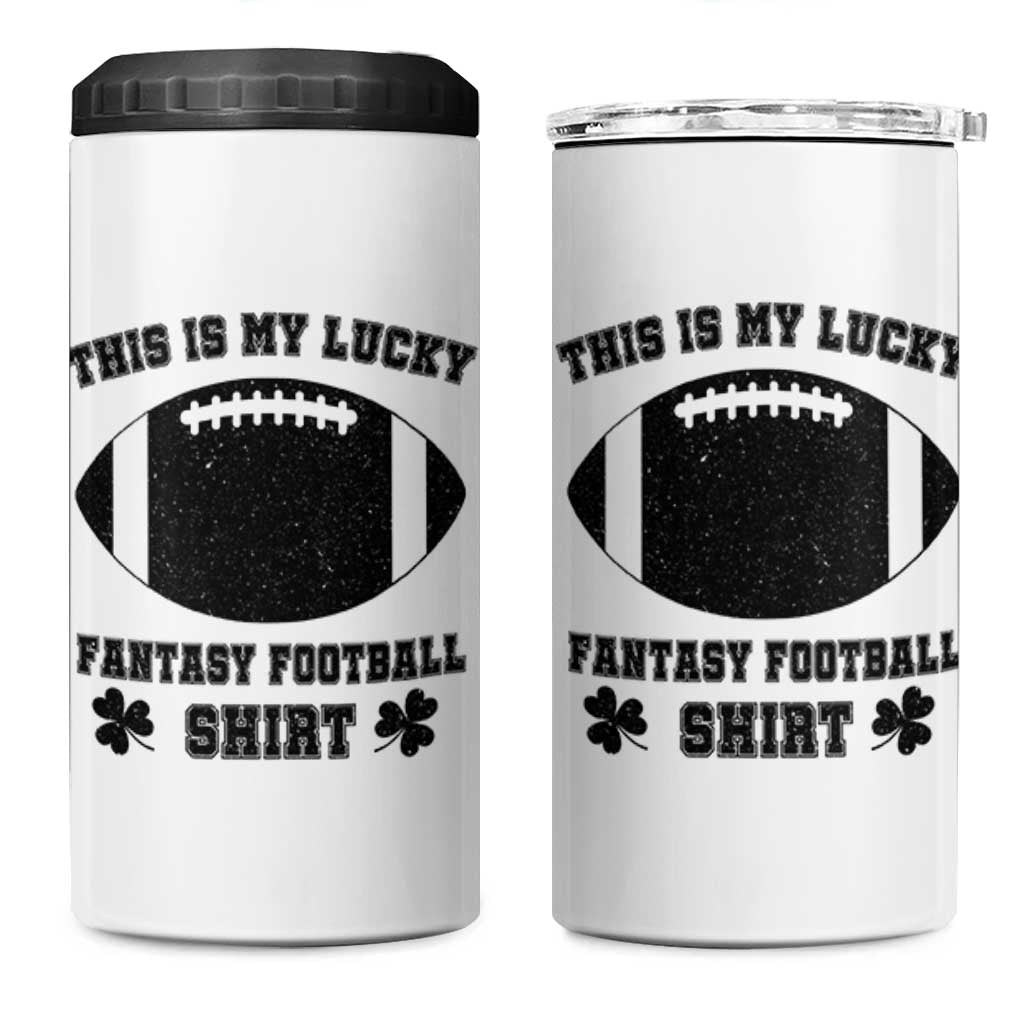 Lucky Fantasy Football 4 in 1 Can Cooler Tumbler Vintage Commissioner Draft Party Commish FFL - Wonder Print Shop