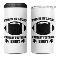 Lucky Fantasy Football 4 in 1 Can Cooler Tumbler Vintage Commissioner Draft Party Commish FFL - Wonder Print Shop