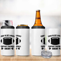 Lucky Fantasy Football 4 in 1 Can Cooler Tumbler Vintage Commissioner Draft Party Commish FFL - Wonder Print Shop