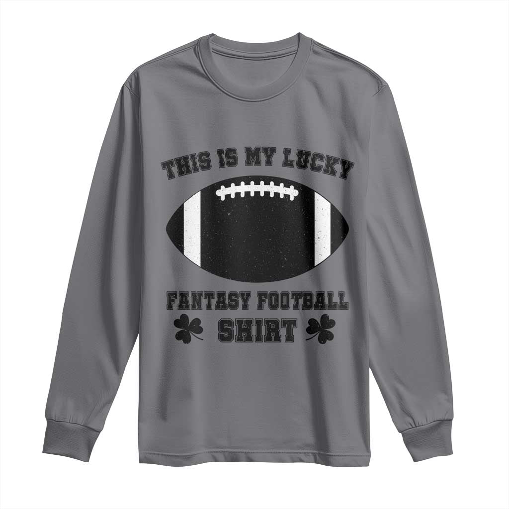 Lucky Fantasy Football Long Sleeve Shirt Vintage Commissioner Draft Party Commish FFL - Wonder Print Shop