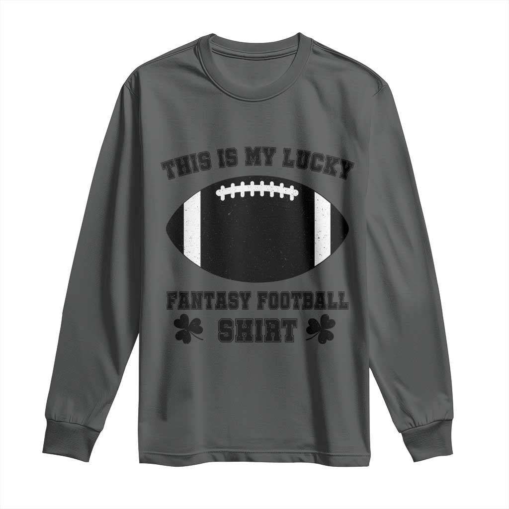 Lucky Fantasy Football Long Sleeve Shirt Vintage Commissioner Draft Party Commish FFL - Wonder Print Shop