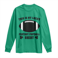 Lucky Fantasy Football Long Sleeve Shirt Vintage Commissioner Draft Party Commish FFL - Wonder Print Shop