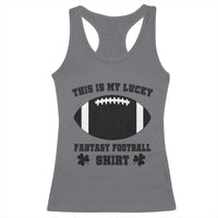 Lucky Fantasy Football Racerback Tank Top Vintage Commissioner Draft Party Commish FFL - Wonder Print Shop