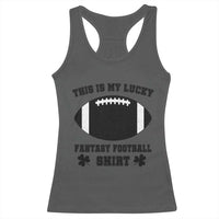 Lucky Fantasy Football Racerback Tank Top Vintage Commissioner Draft Party Commish FFL - Wonder Print Shop