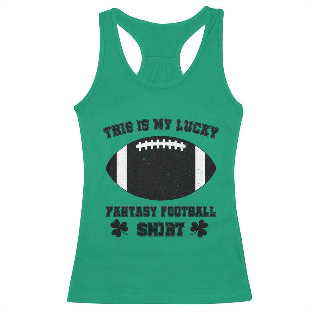 Lucky Fantasy Football Racerback Tank Top Vintage Commissioner Draft Party Commish FFL - Wonder Print Shop