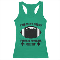 Lucky Fantasy Football Racerback Tank Top Vintage Commissioner Draft Party Commish FFL - Wonder Print Shop