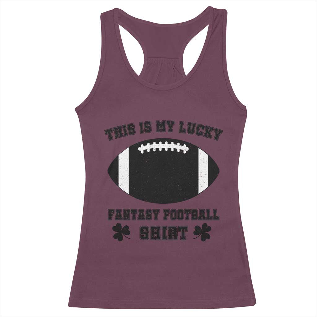Lucky Fantasy Football Racerback Tank Top Vintage Commissioner Draft Party Commish FFL - Wonder Print Shop