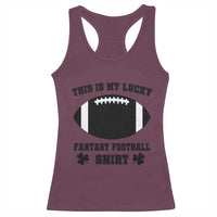 Lucky Fantasy Football Racerback Tank Top Vintage Commissioner Draft Party Commish FFL - Wonder Print Shop