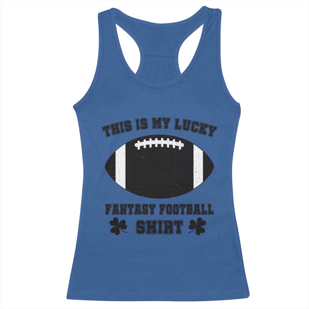 Lucky Fantasy Football Racerback Tank Top Vintage Commissioner Draft Party Commish FFL - Wonder Print Shop