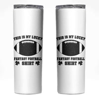 Lucky Fantasy Football Skinny Tumbler Vintage Commissioner Draft Party Commish FFL - Wonder Print Shop