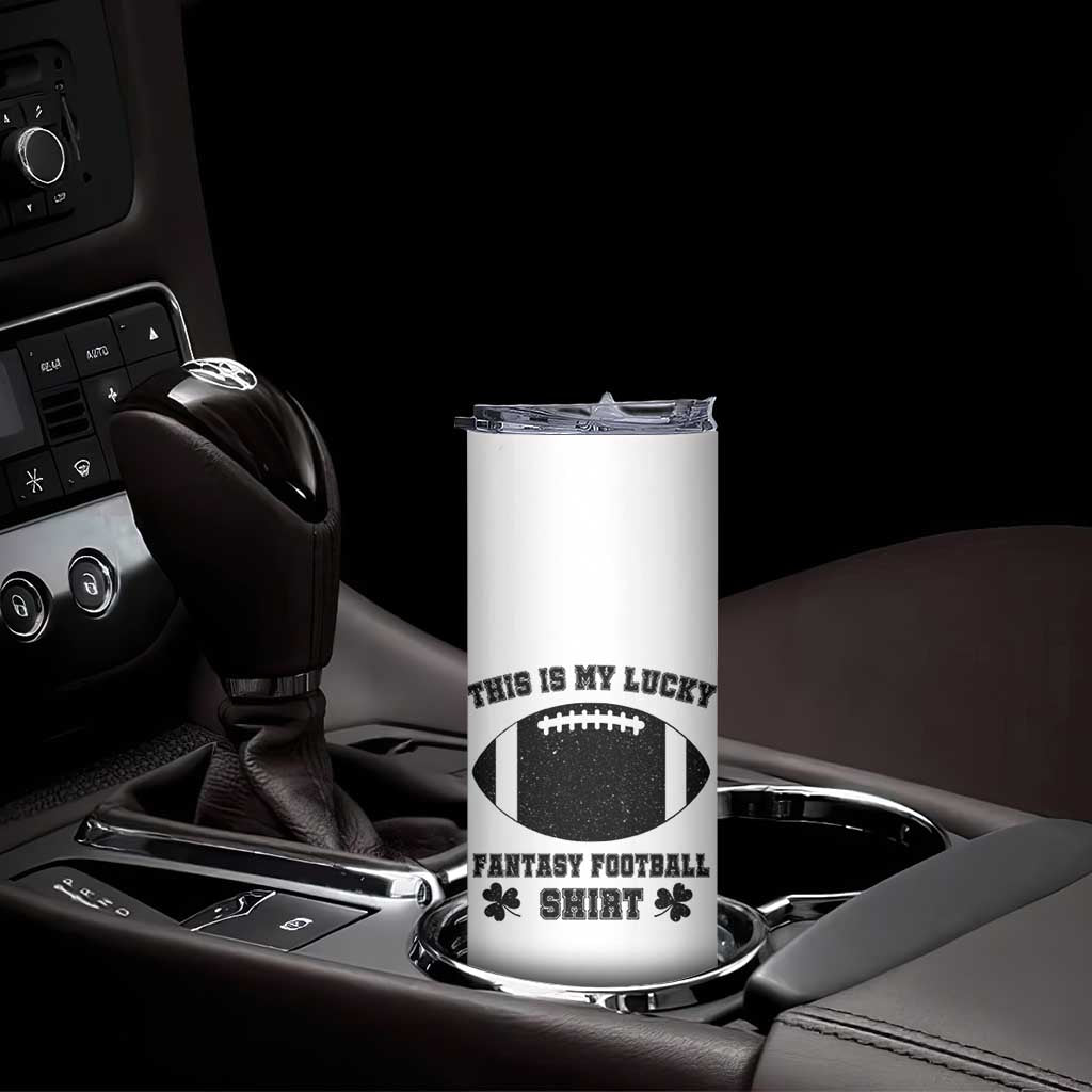 Lucky Fantasy Football Skinny Tumbler Vintage Commissioner Draft Party Commish FFL - Wonder Print Shop