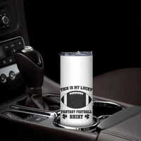 Lucky Fantasy Football Skinny Tumbler Vintage Commissioner Draft Party Commish FFL - Wonder Print Shop