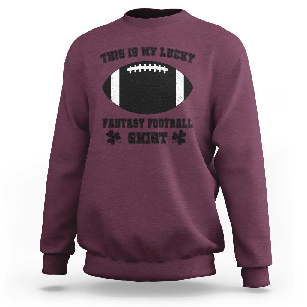 Lucky Fantasy Football Sweatshirt Vintage Commissioner Draft Party Commish FFL - Wonder Print Shop