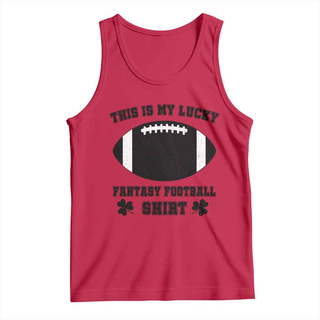 Lucky Fantasy Football Tank Top Vintage Commissioner Draft Party Commish FFL - Wonder Print Shop
