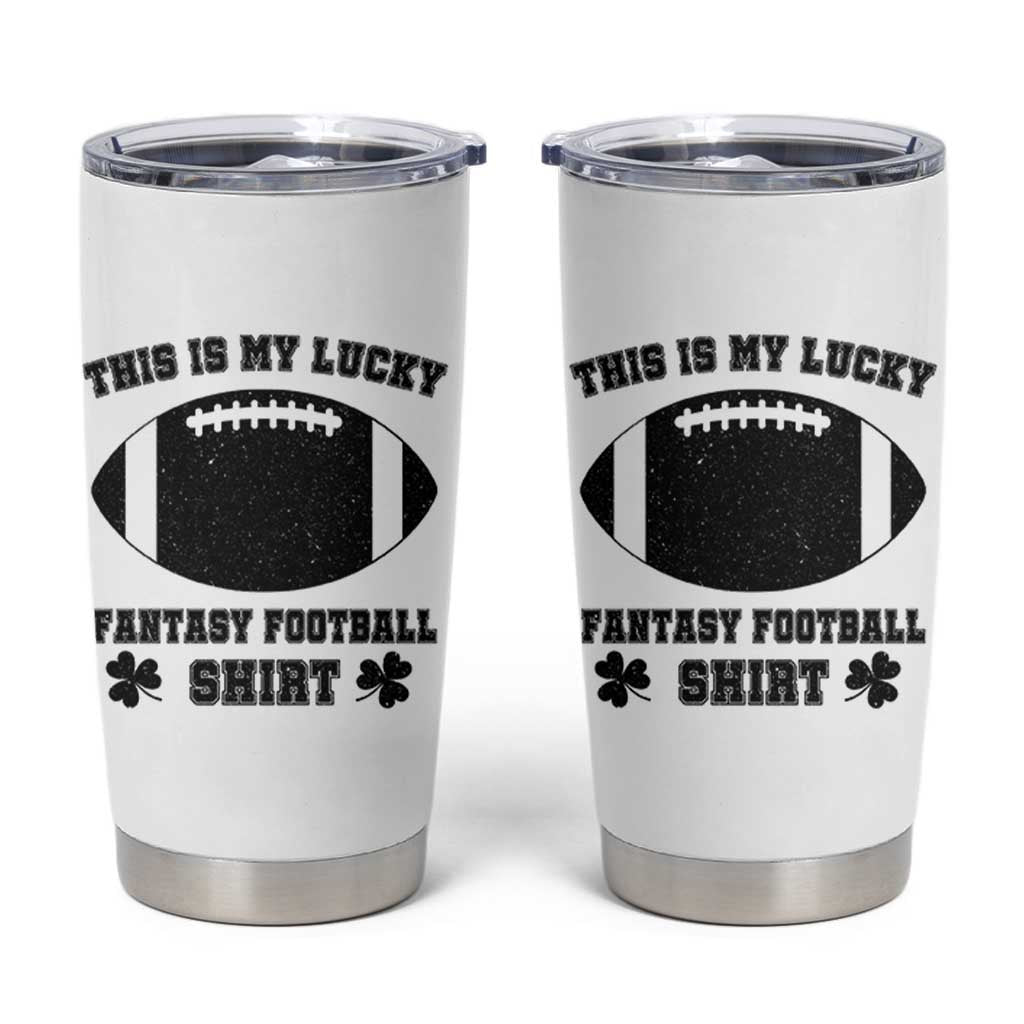 Lucky Fantasy Football Tumbler Cup Vintage Commissioner Draft Party Commish FFL - Wonder Print Shop