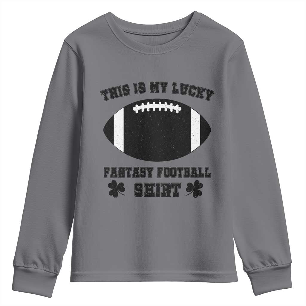 Lucky Fantasy Football Youth Sweatshirt Vintage Commissioner Draft Party Commish FFL - Wonder Print Shop