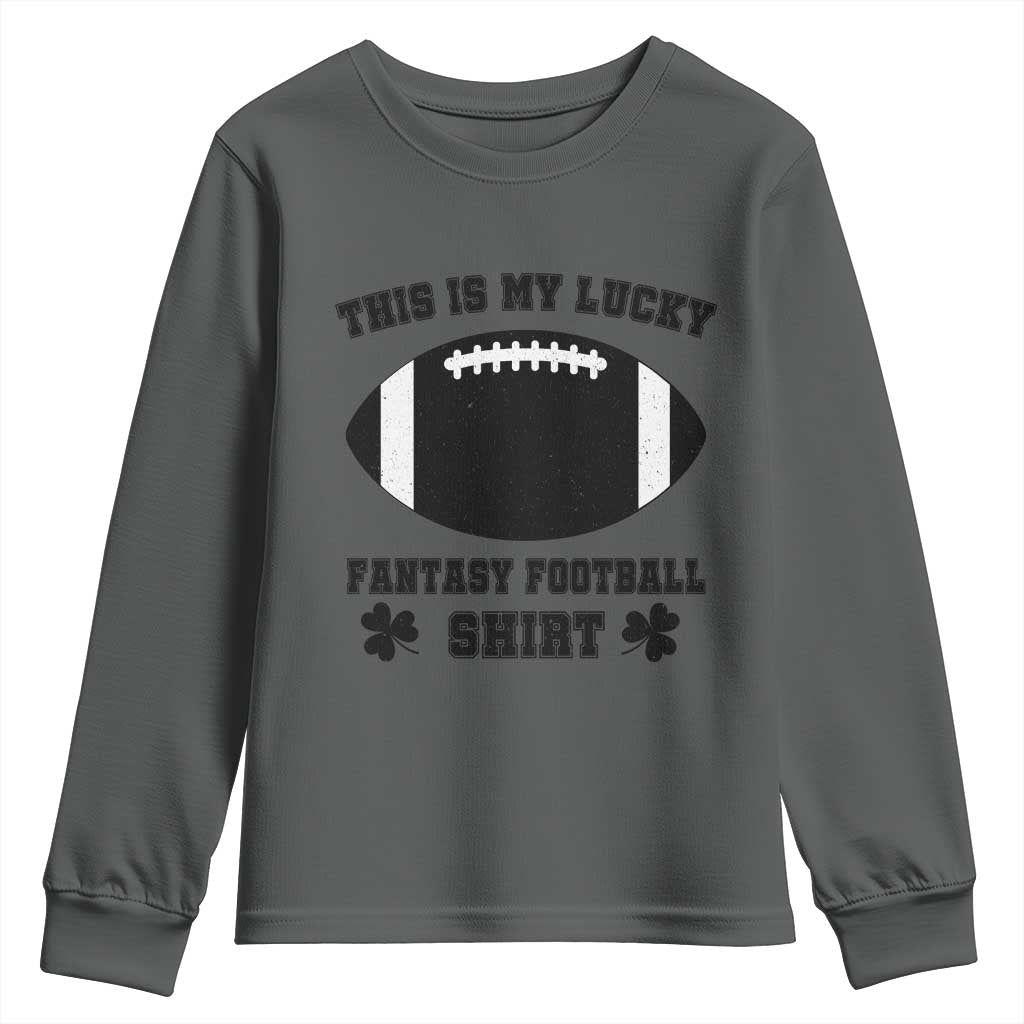 Lucky Fantasy Football Youth Sweatshirt Vintage Commissioner Draft Party Commish FFL - Wonder Print Shop